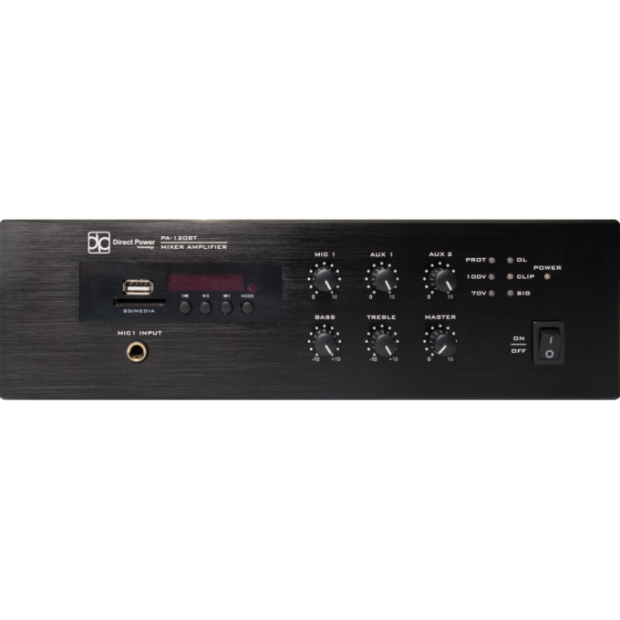 Трансляционный микшер-усилитель DIRECT POWER TECHNOLOGY PA-120BT 71877